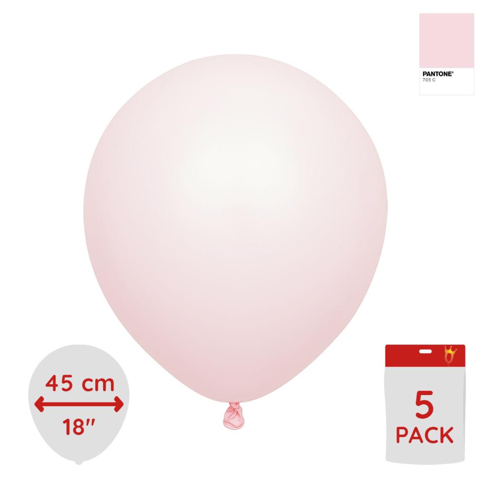 Latexballoons - Light Pink 45 cm 5-pack