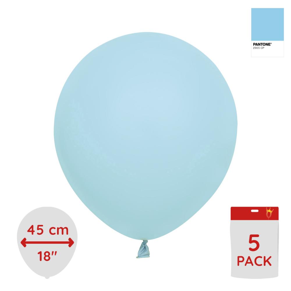 Latexballoons - Baby Blue 45 cm 5-pack