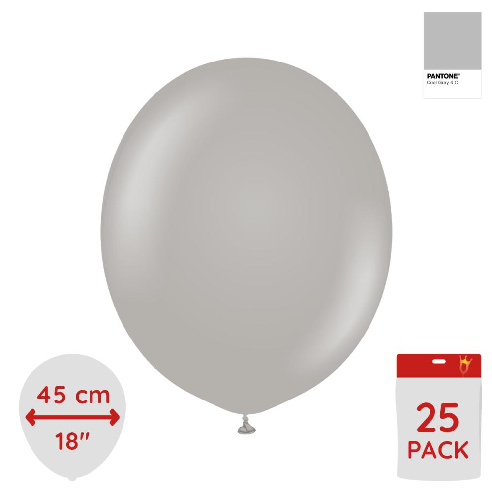 Latexballoons - Grey 45 cm 25-pack