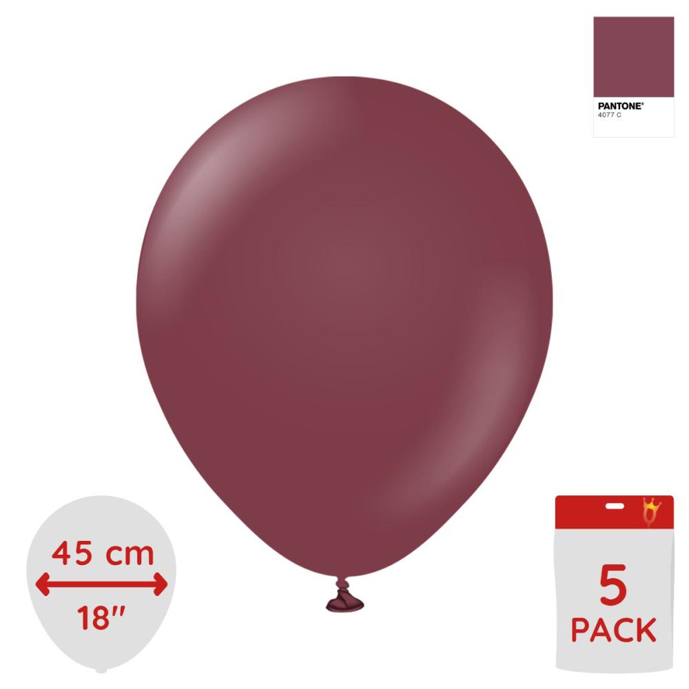 Latexballoons - Burgundy 45 cm 5-pack