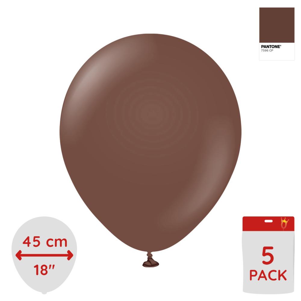 Latexballoons - Chocolate Brown 45 cm 5-pack