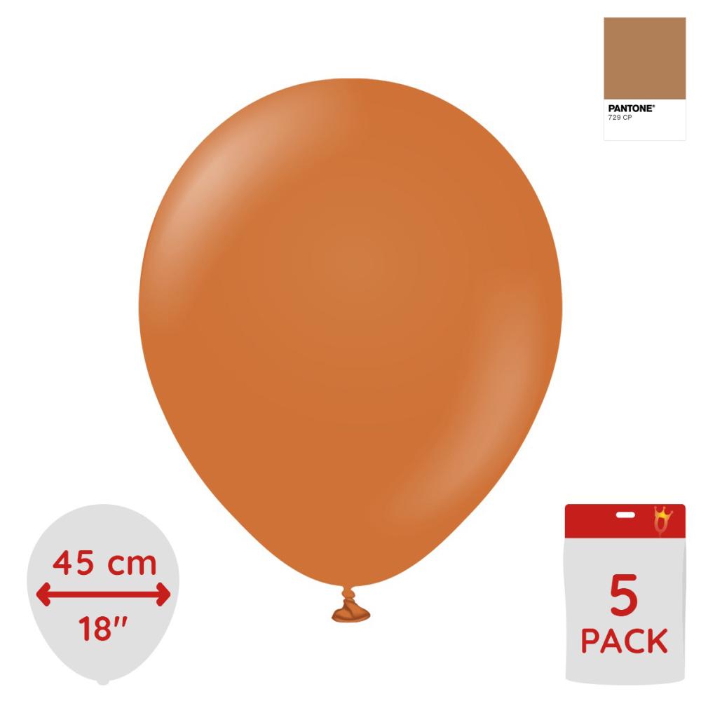Latexballoons - Caramel Brown 45 cm 5-pack