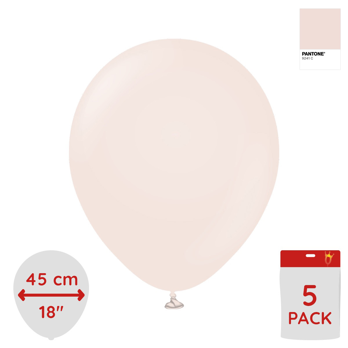 Latexballoons - Pink Blush 45 cm 5-pack