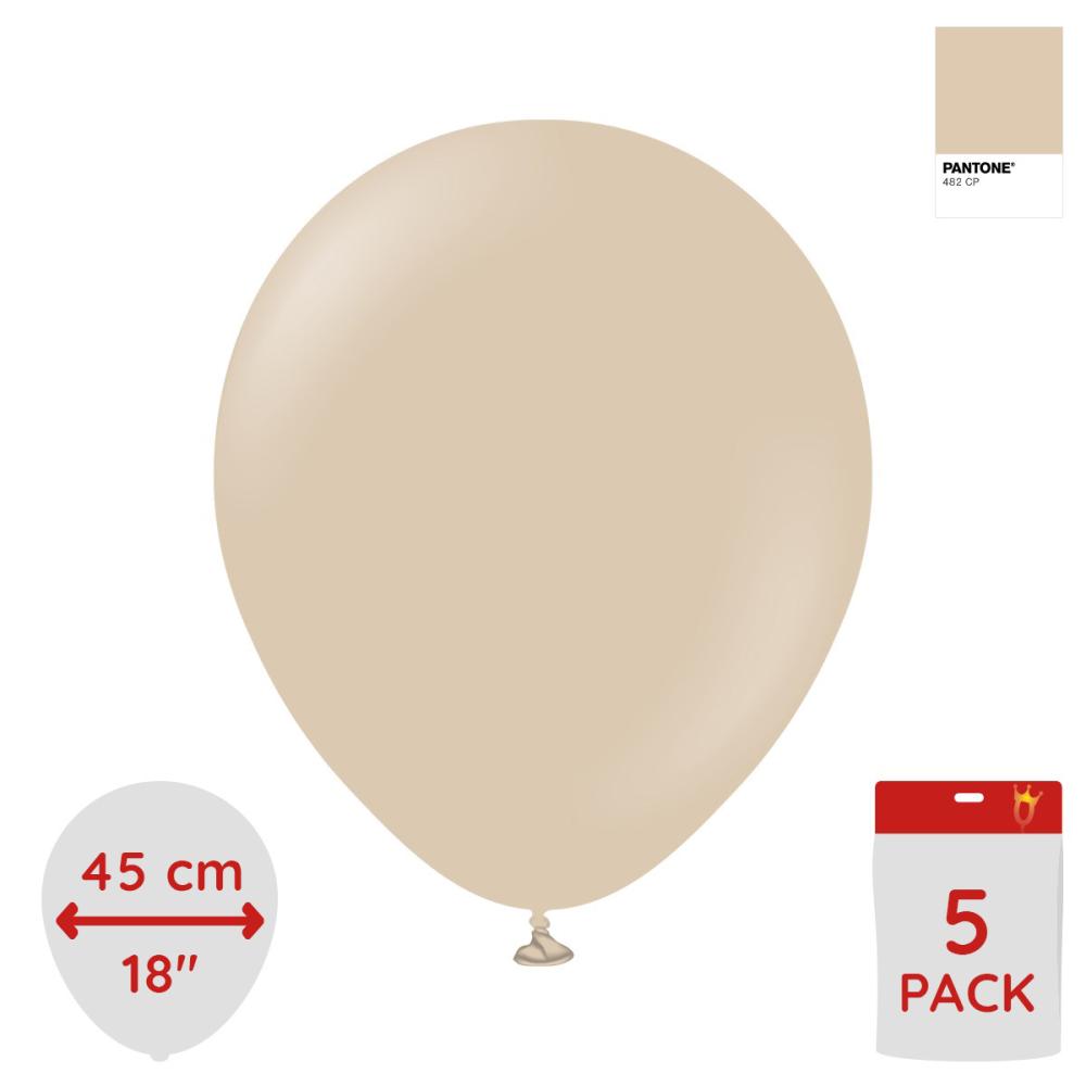 Latexballoons - Hazelnut 45 cm 5-pack