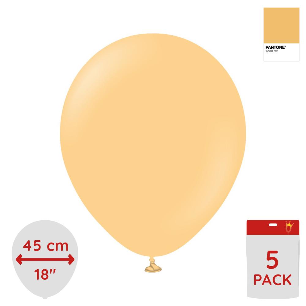Latexballoons - Peach 45 cm 5-pack