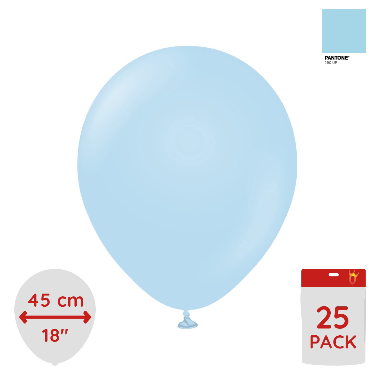 Latexballoons - Macaron Blue 45 cm 25-pack