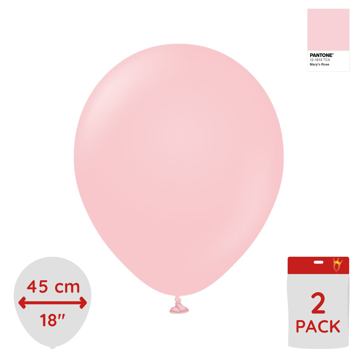 Latexballoons - Macaron Pink 45 cm 5-pack