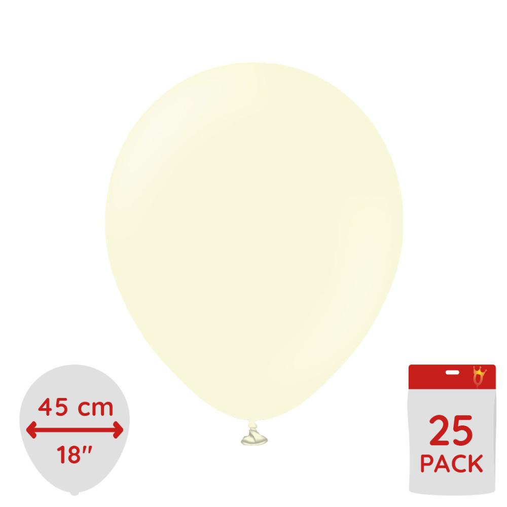 Latexballoons - Pale Yellow 45 cm 25-pack