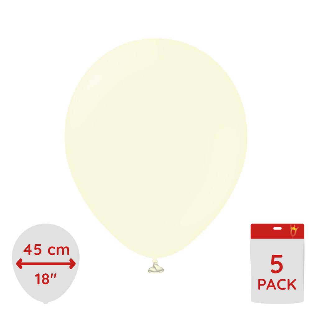 Latexballoons - Pale Yellow 45 cm 5-pack