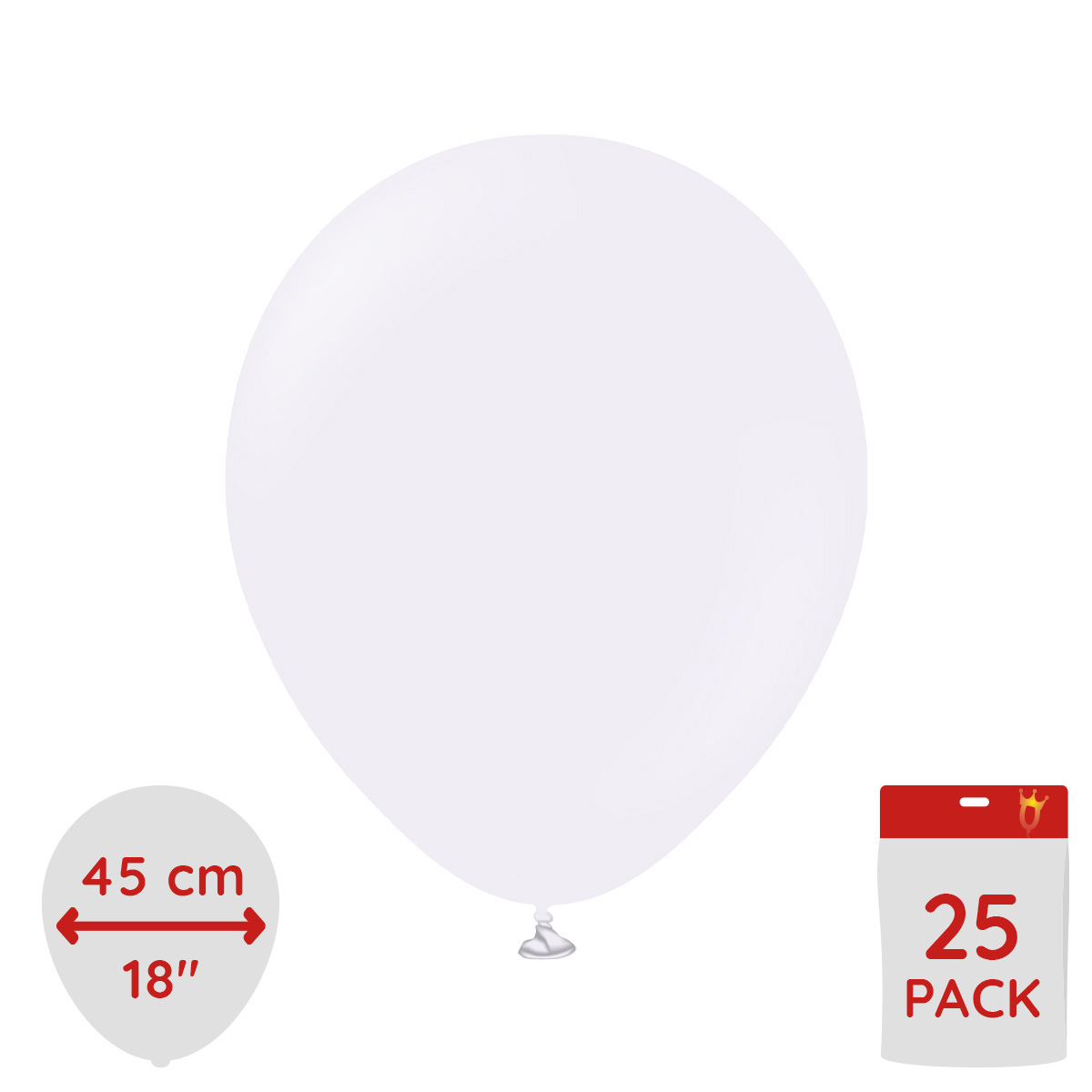Latexballoons - Pale Lilac 45 cm 25-pack