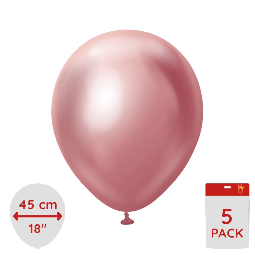 Latexballoons - Pink Chrome 45 cm 5-pack