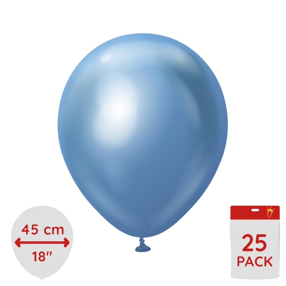 Latexballoons - Blue Chrome 45 cm 25-pack