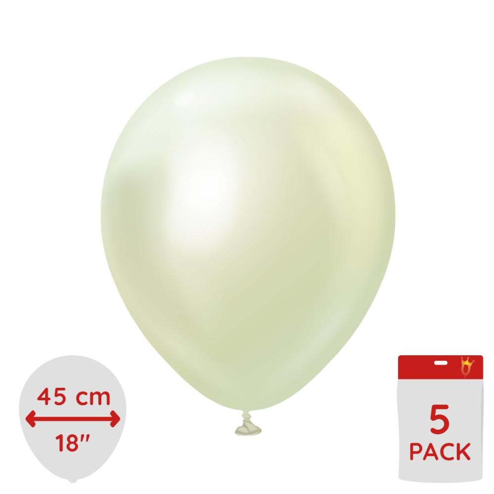 Latexballoons - Green Gold Chrome 45 cm 5-pack