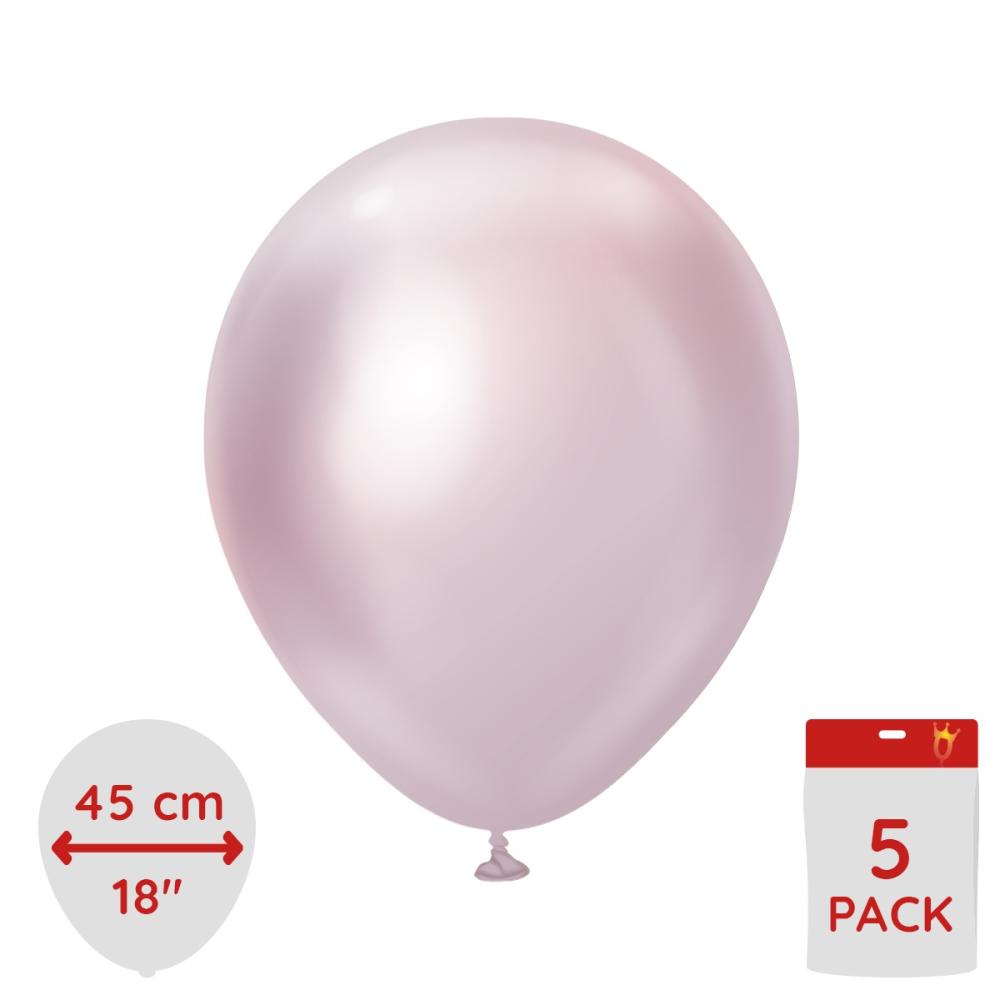 Latexballoons - Pink Gold Chrome 45 cm 5-pack