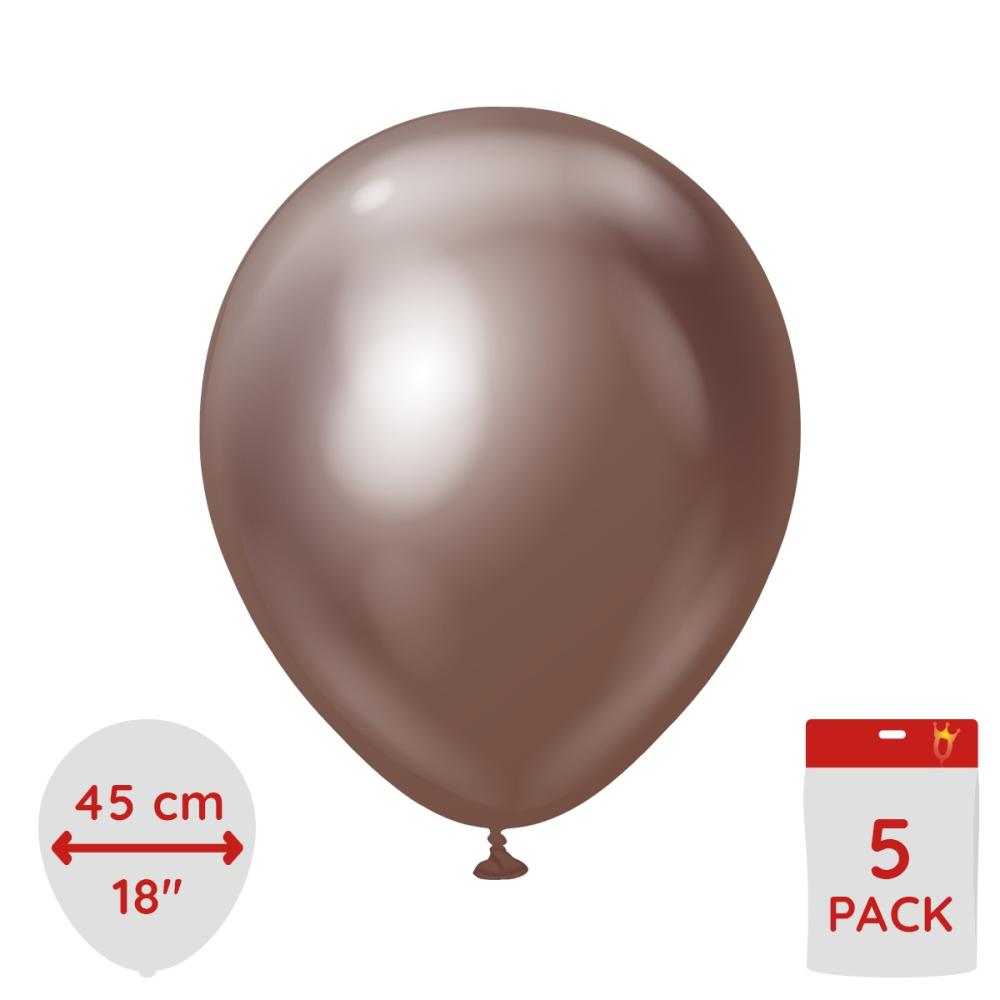 Latexballoons - Chocolate Chrome 45 cm 5-pack