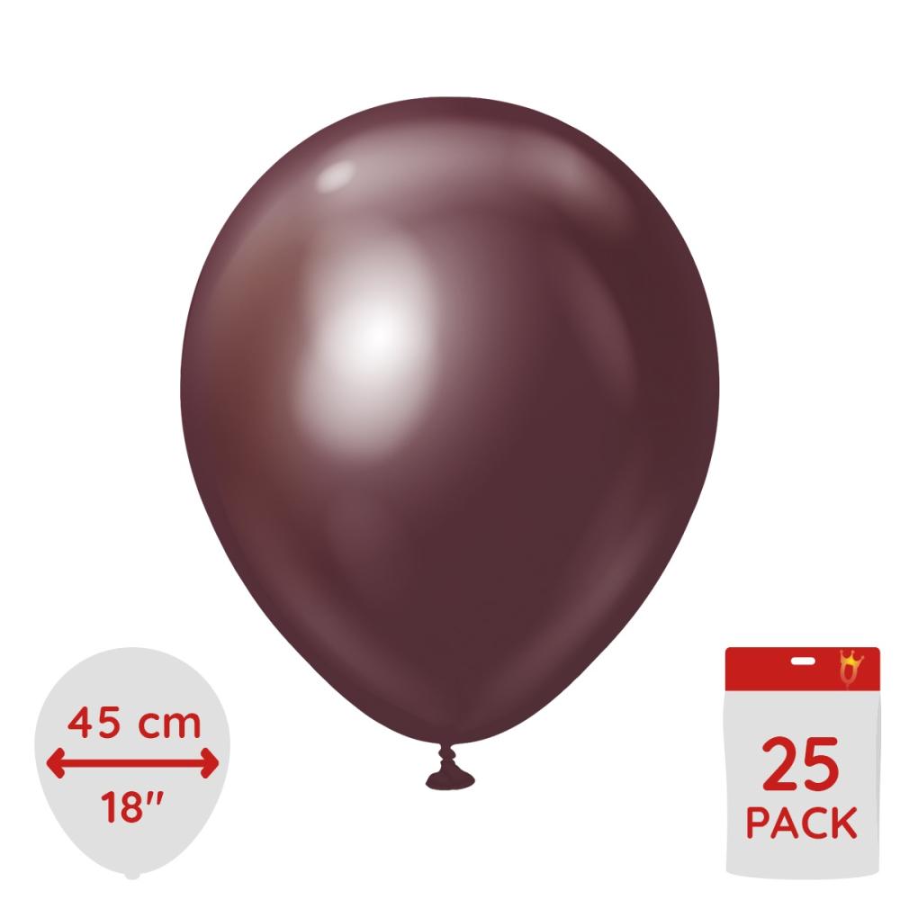 Latexballoons - Burgundy Chrome 45 cm 25-pack