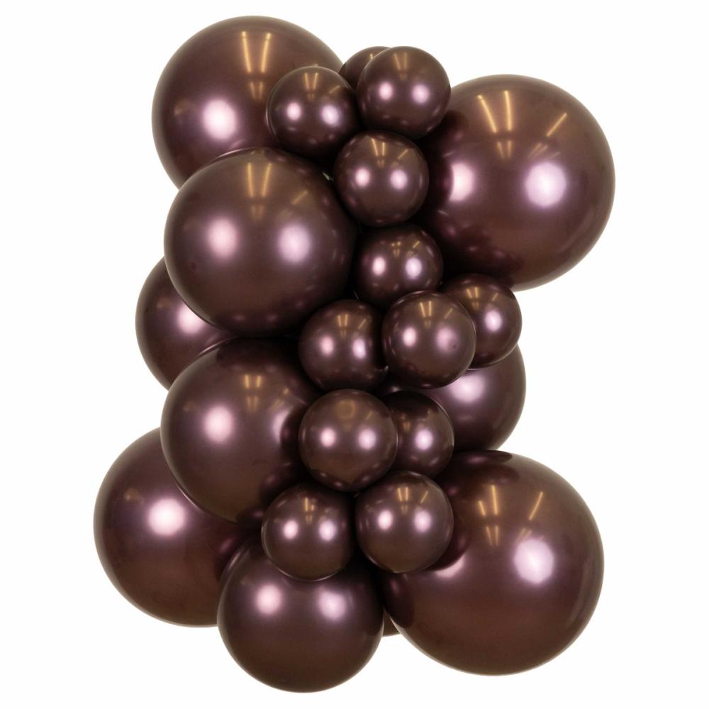 Latexballoons - Burgundy Chrome 45 cm 5-pack