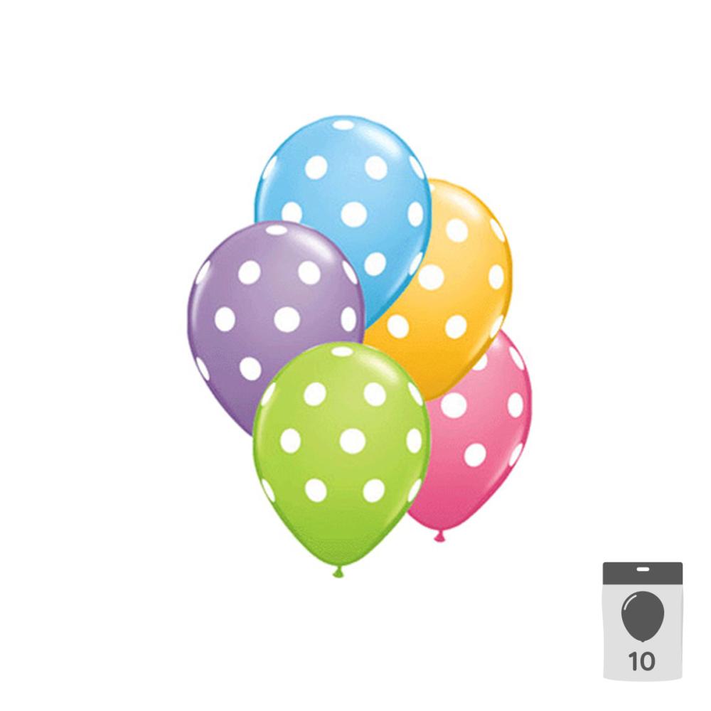 Latexballonger - Prickig Mix 10-pack