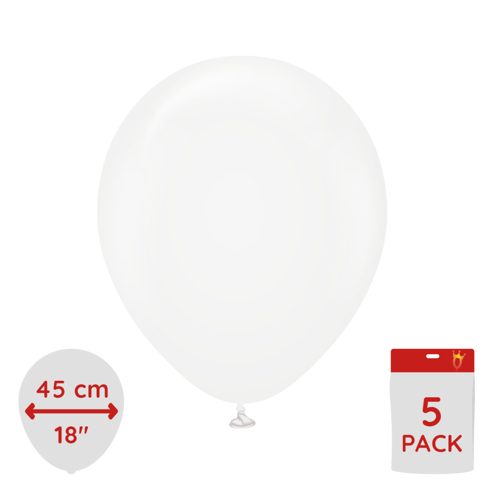 Latexballoons - Crystal Transparent 45 cm 5-pack