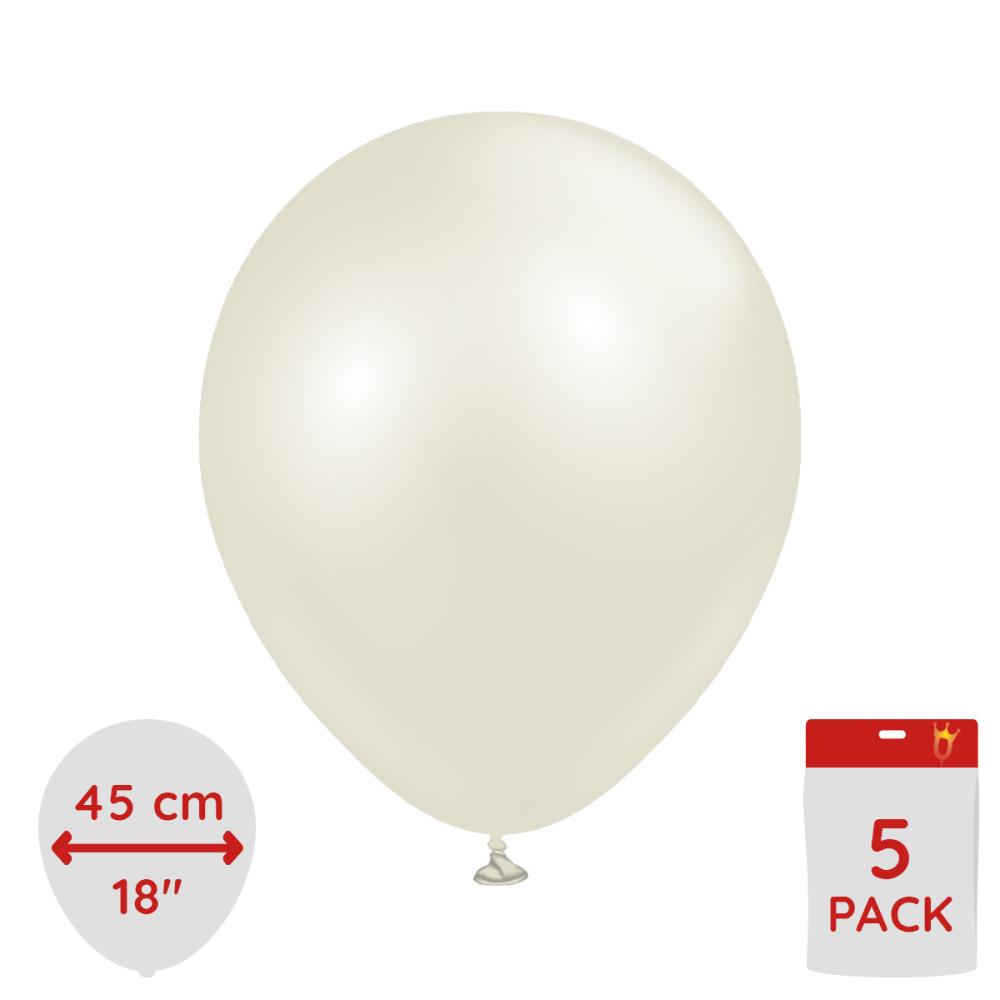 Latexballoons - Aura Ivory White 45 cm - 5-pack