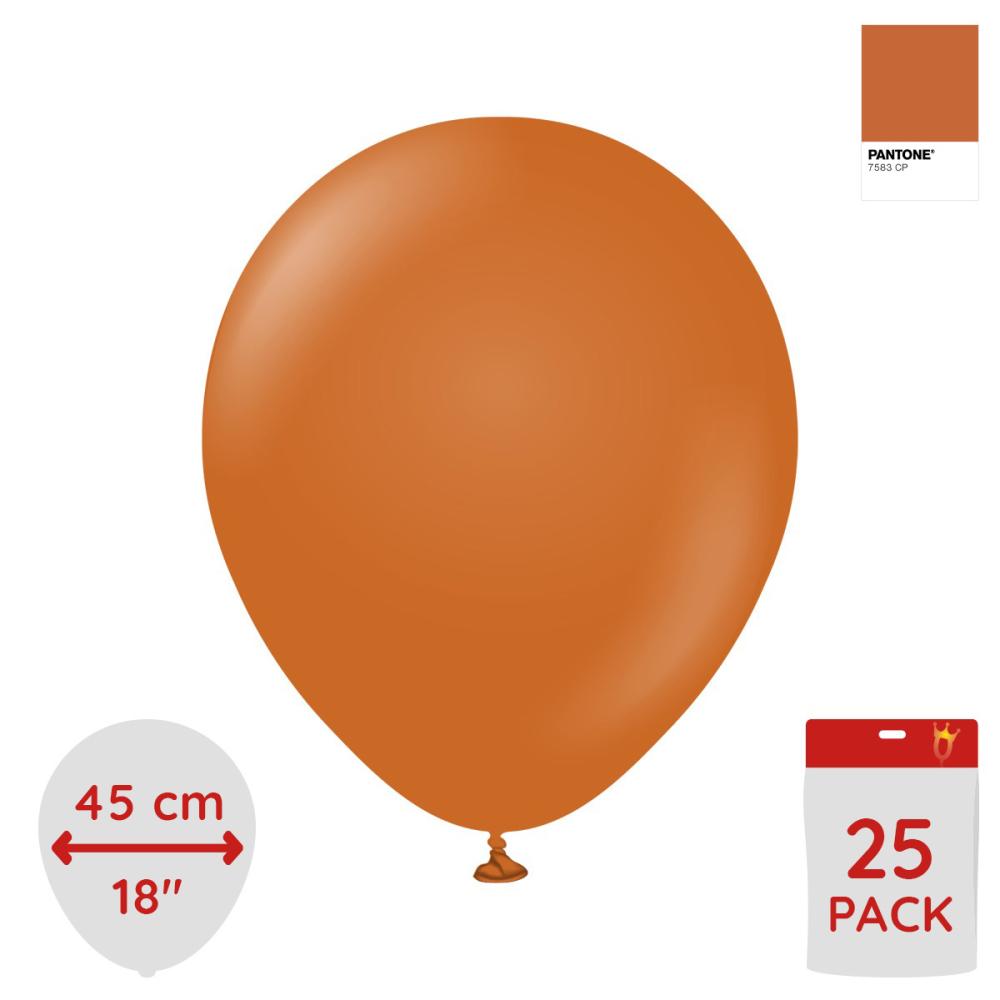 Latexballoons - Rust Orange 45 cm 25-pack