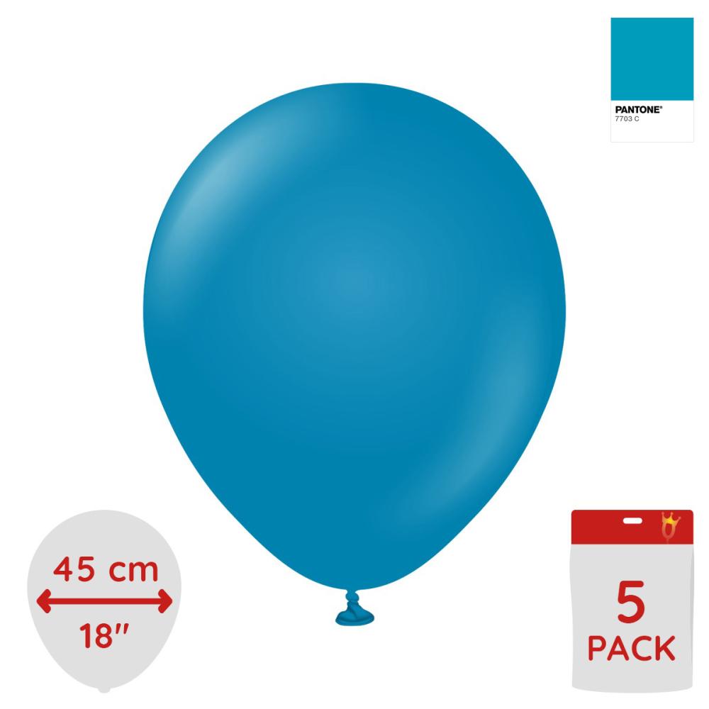Latexballoons - Deep Blue 45 cm 5-pack
