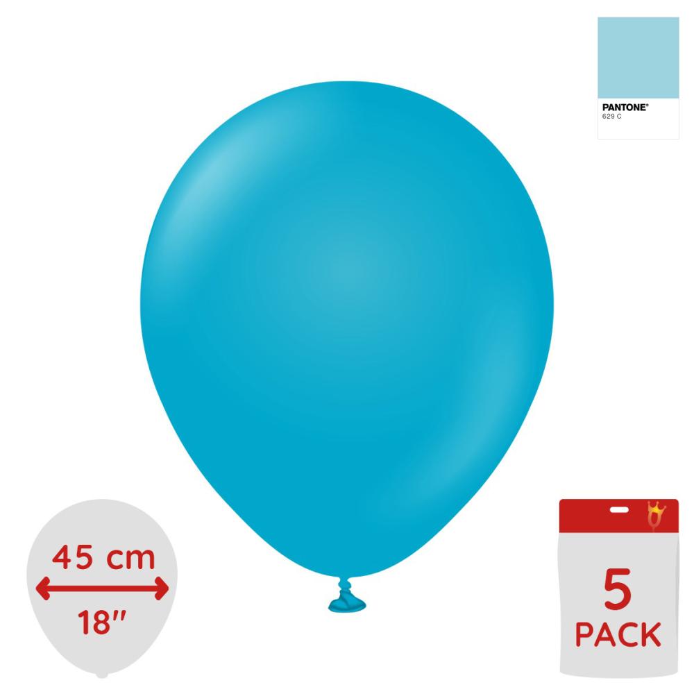 Latexballoons - Blue Glass 45 cm 5-pack