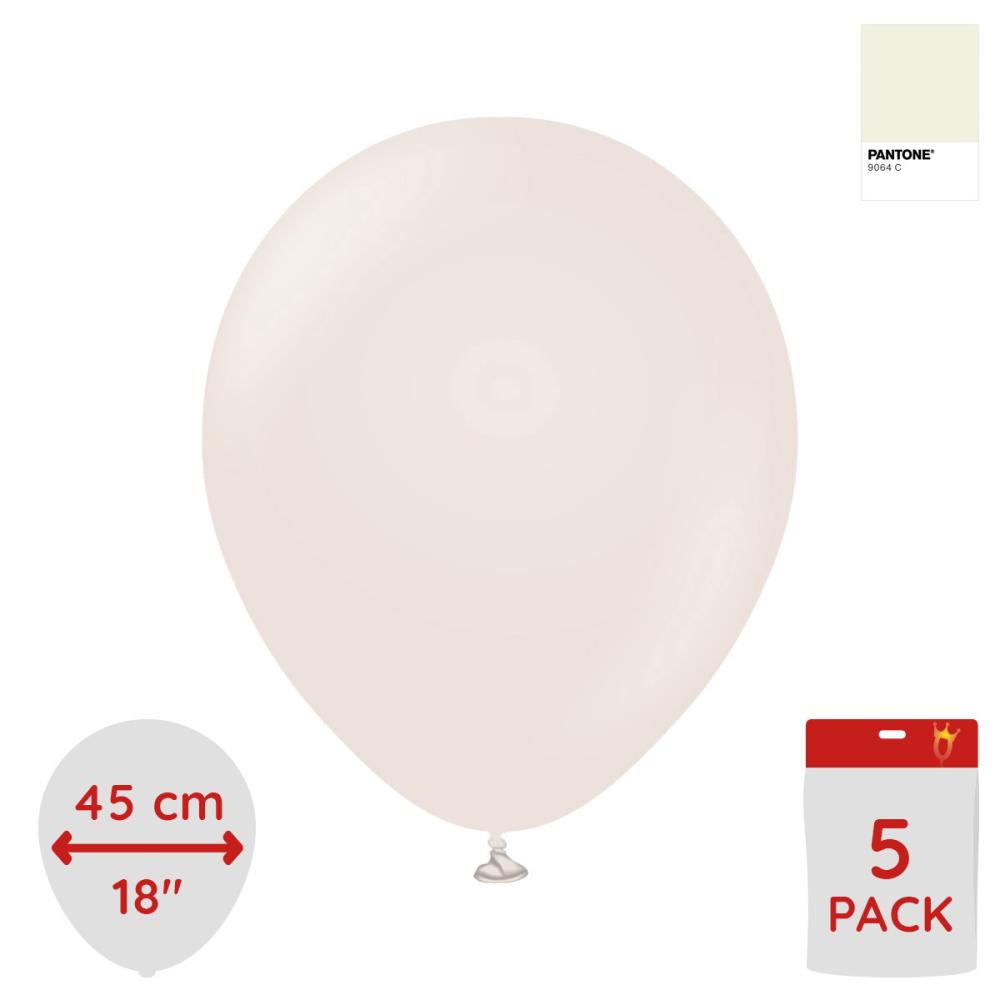 Latexballoons - White Sand 45 cm 5-pack