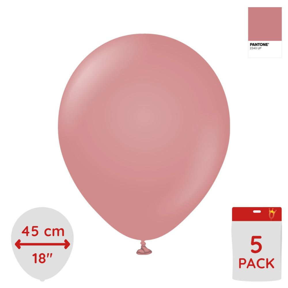 Latexballoons - Retro Rosewood 45 cm 5-pack