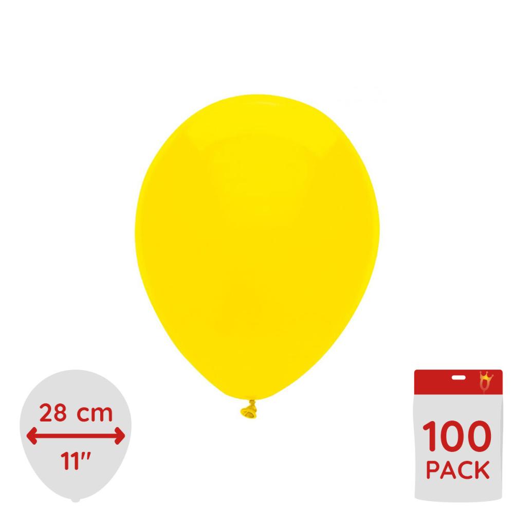 Latexballonger - Solgula 100-pack