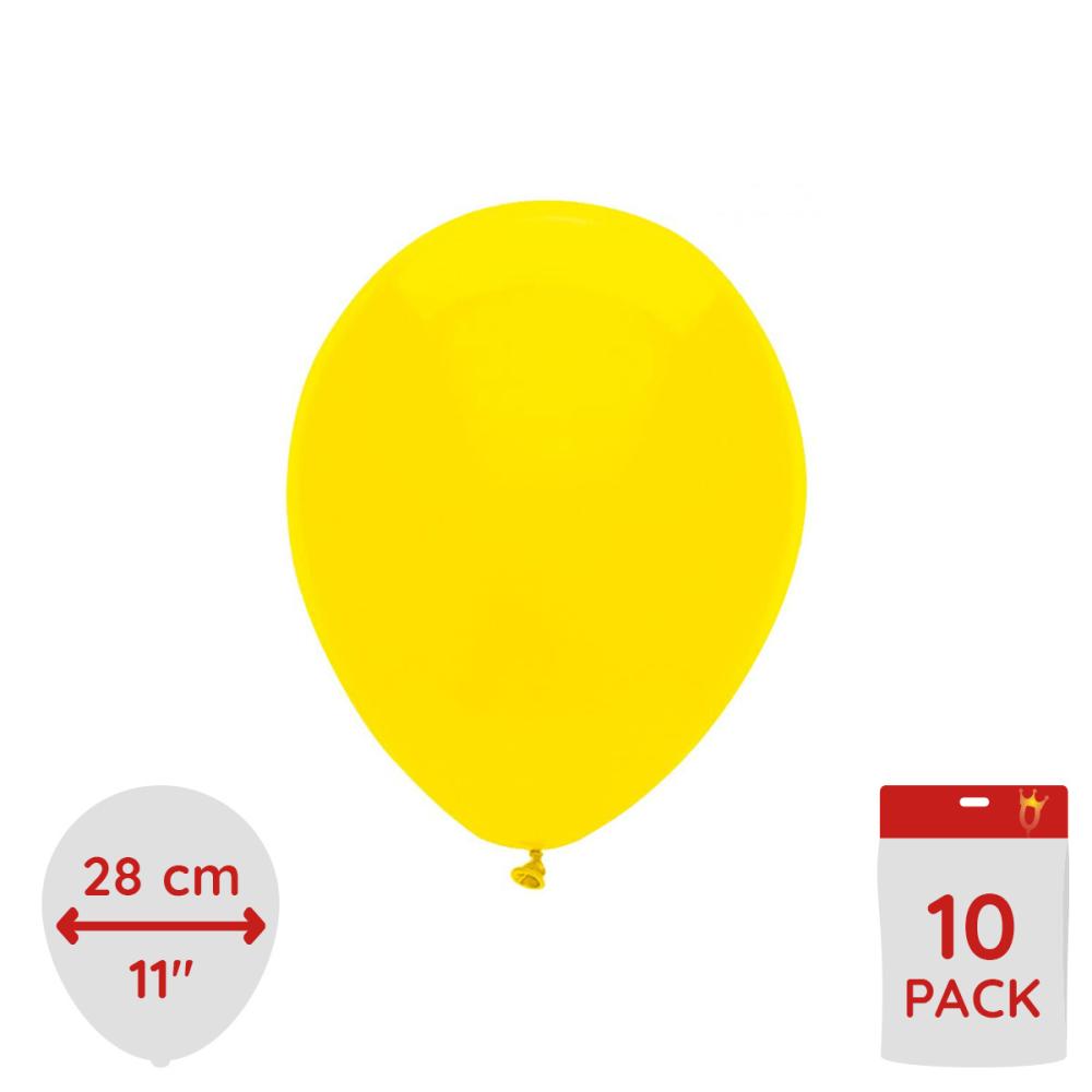 Latexballonger - Solgula 10-pack