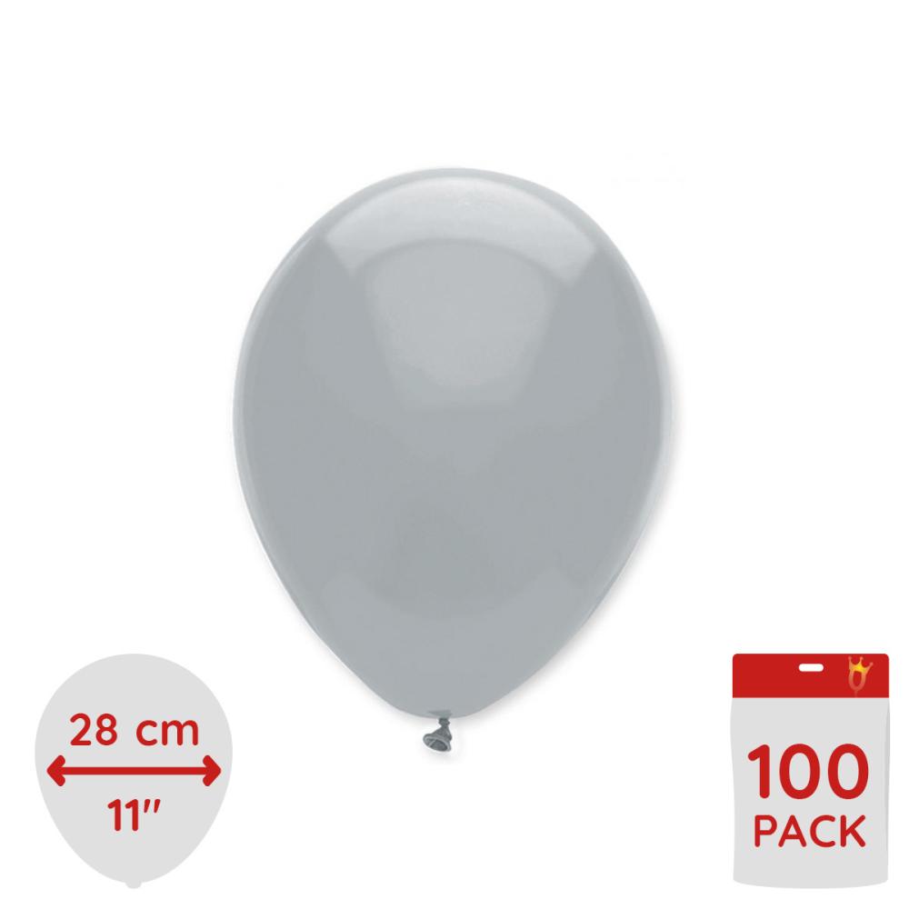 Latexballonger - Grå 100-pack