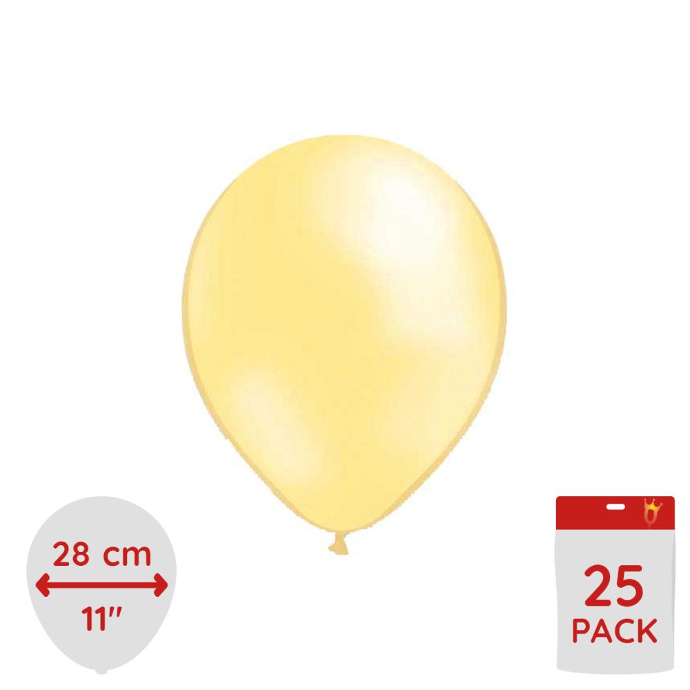 Latexballonger - Metallic Elfenben 25-pack