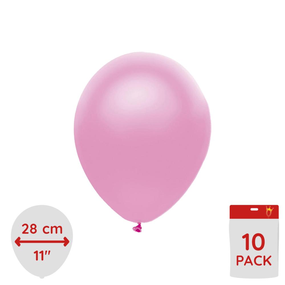 Latexballonger - Metallic Ljusrosa 10-pack