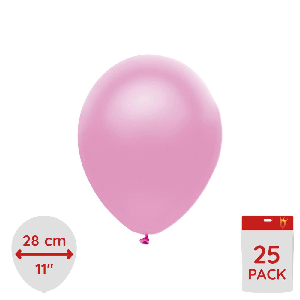 Latexballonger - Metallic Ljusrosa 25-pack