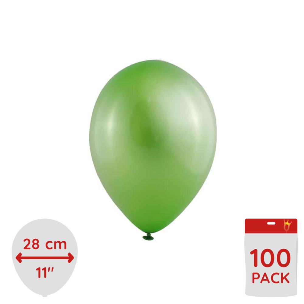 Latexballonger - Metallic Gröna 100-pack