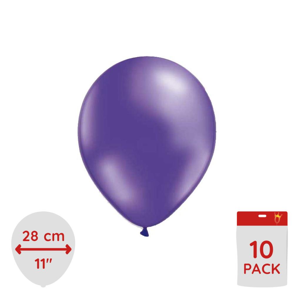 Latexballonger - Metallic Lila 10-pack