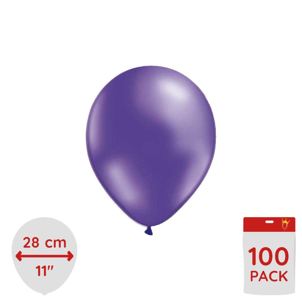 Latexballonger - Metallic Lila 100-pack