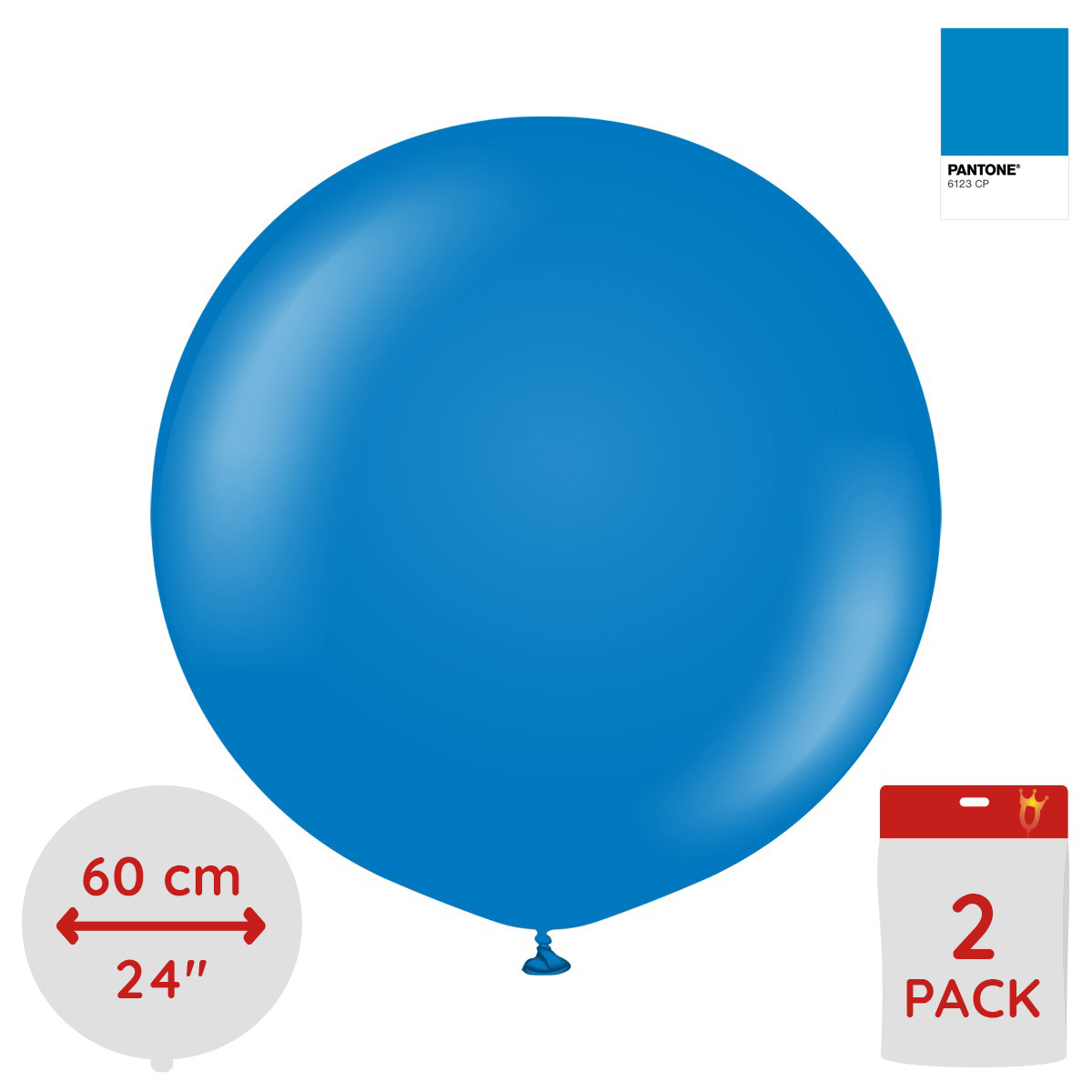 Latexballoons - Blue 60 cm 2-pack