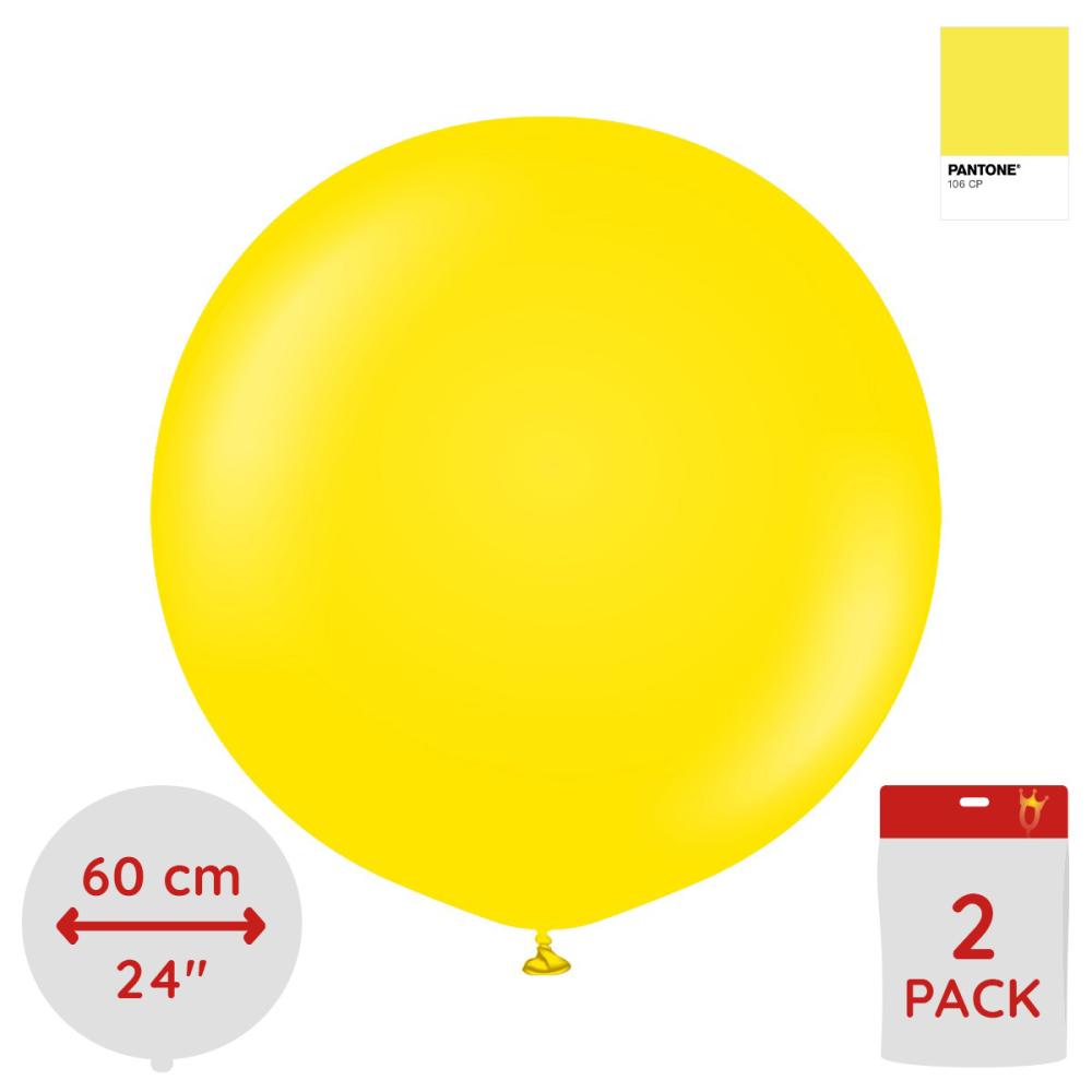 Latexballoons - Yellow 60 cm 2-pack