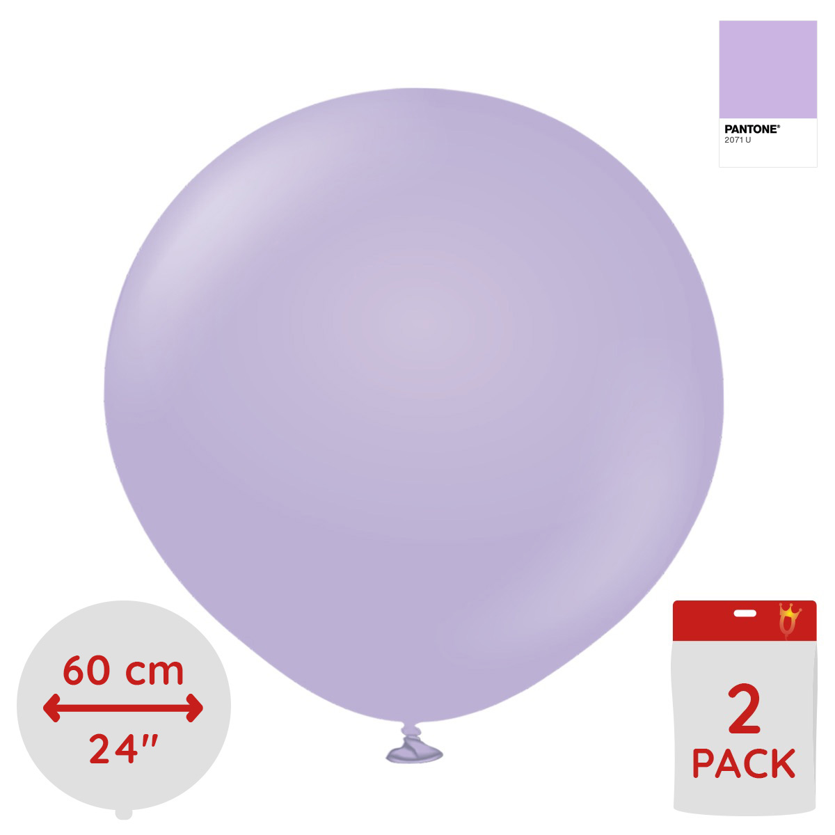 Latexballoons - Lilac 60 cm 2-pack