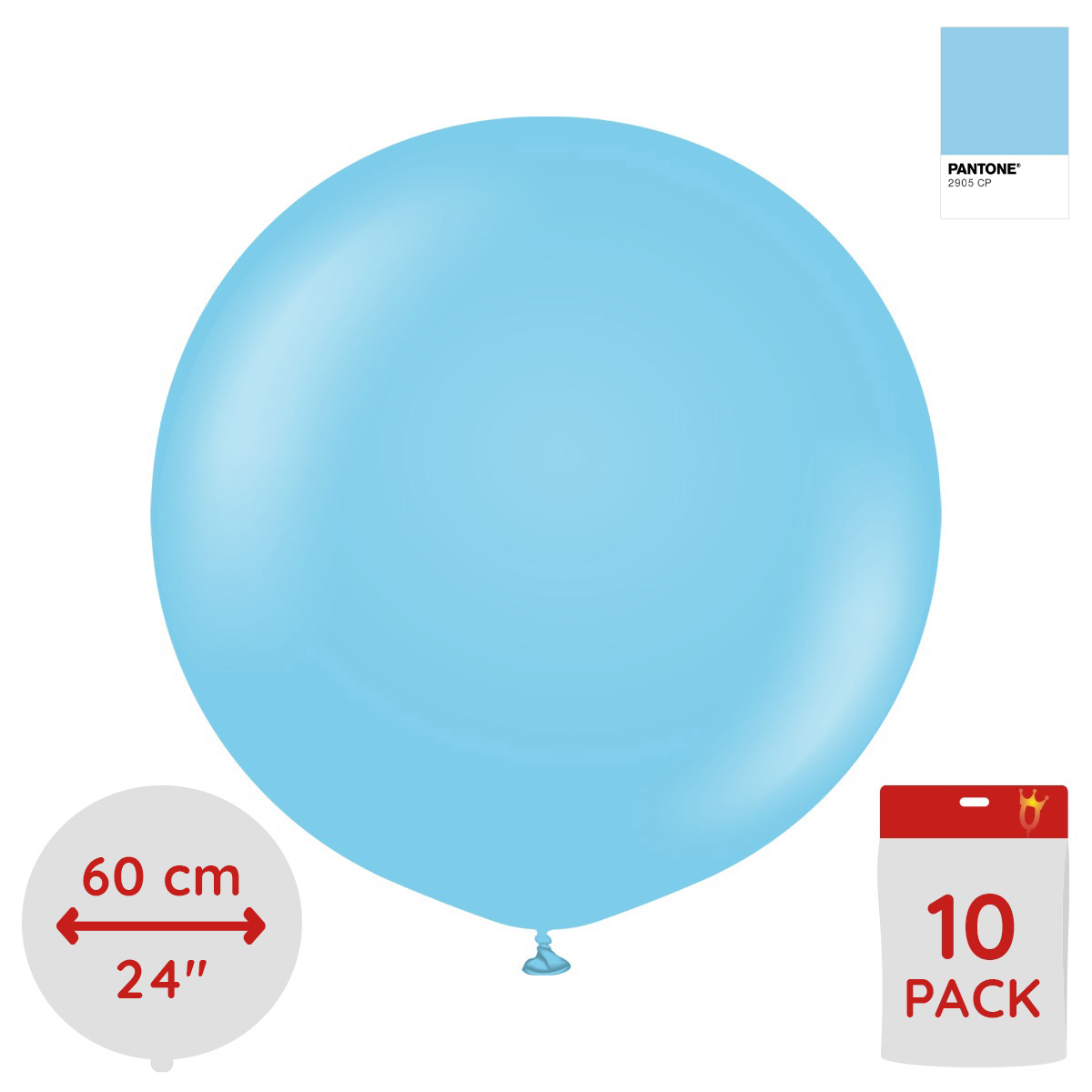 Latexballoons - Baby Blue 60 cm 10-pack