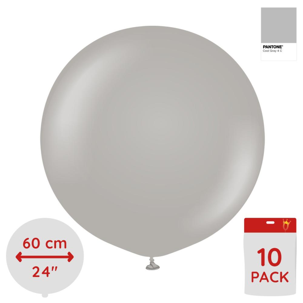 Latexballoons - Grey 60 cm 10-pack