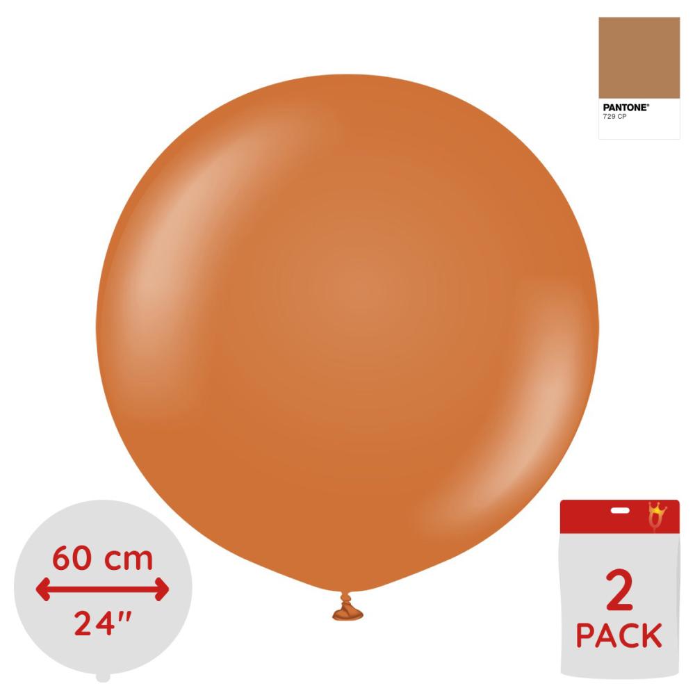 Latexballoons - Caramel Brown 60 cm 2-pack