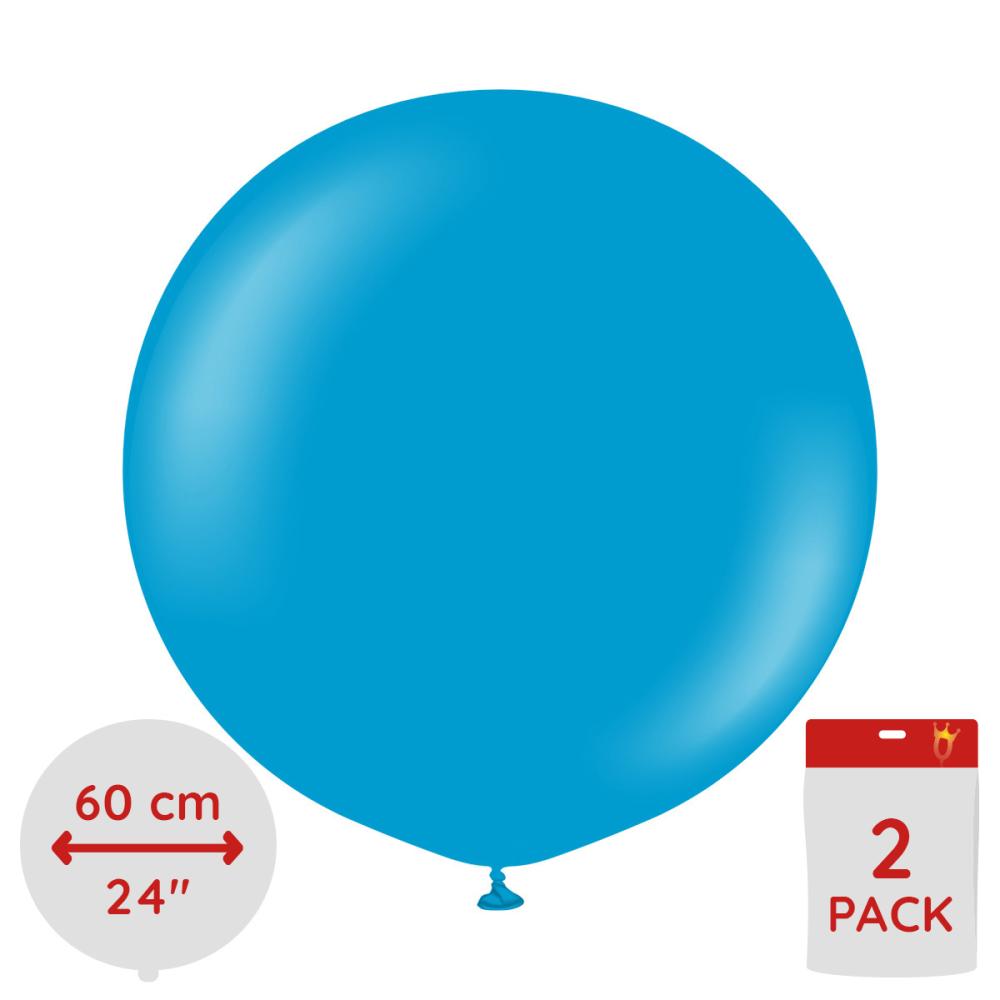 Latexballoons - Caribbean Blue 60 cm 2-pack