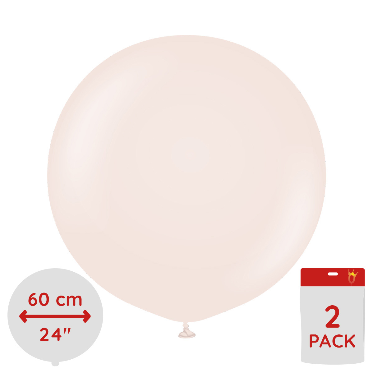 Latexballoons - Pink Blush 60 cm 2-pack
