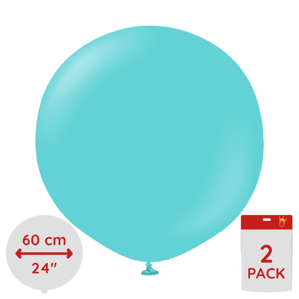Latexballoons - Aqua 60 cm 2-pack