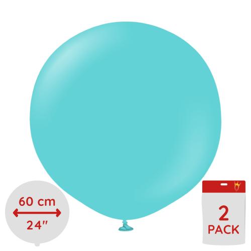 Latexballoons - Aqua 60 cm 2-pack