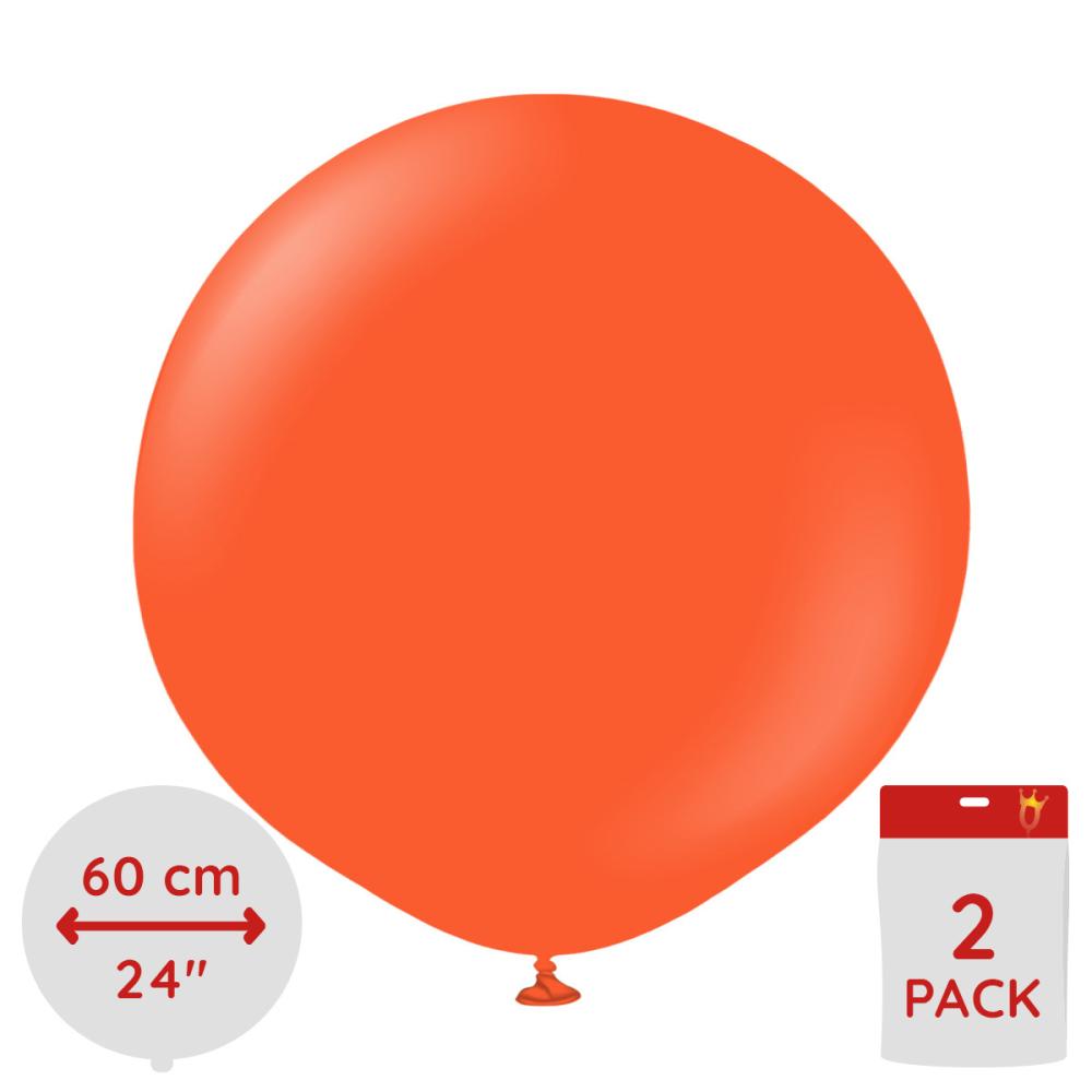 Latexballoons - Flame Orange 60 cm 2-pack