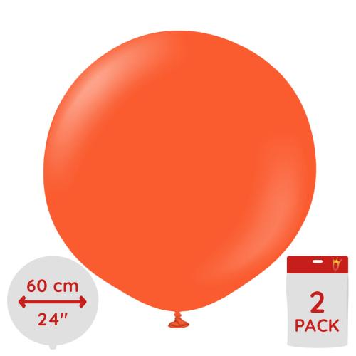 Latexballoons - Flame Orange 60 cm 2-pack